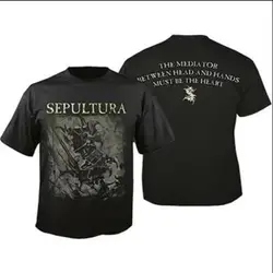 fashion heavyweight Hot Sale vintage Official Licensed Sepultura The Mediator Two Sides T Shirt Met Men Unisex Fashion Tshirt