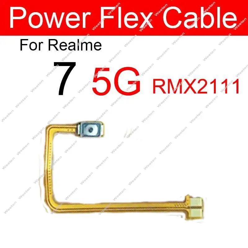 Power Volume Flex Cable For Realme 6 6i 6Pro 7 7i 7Pro 4G 5G Power Volume Side Key Button Flex Ribbon Replacement