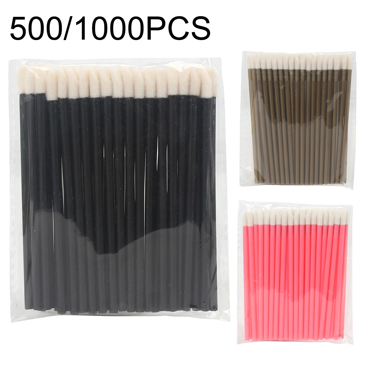 500/1000PCS Disposable Lip Brush Eyelash Makeup Tool Microbrush Lash Extension Mascara Eye Shadow Brushes Accessories Wholesaler