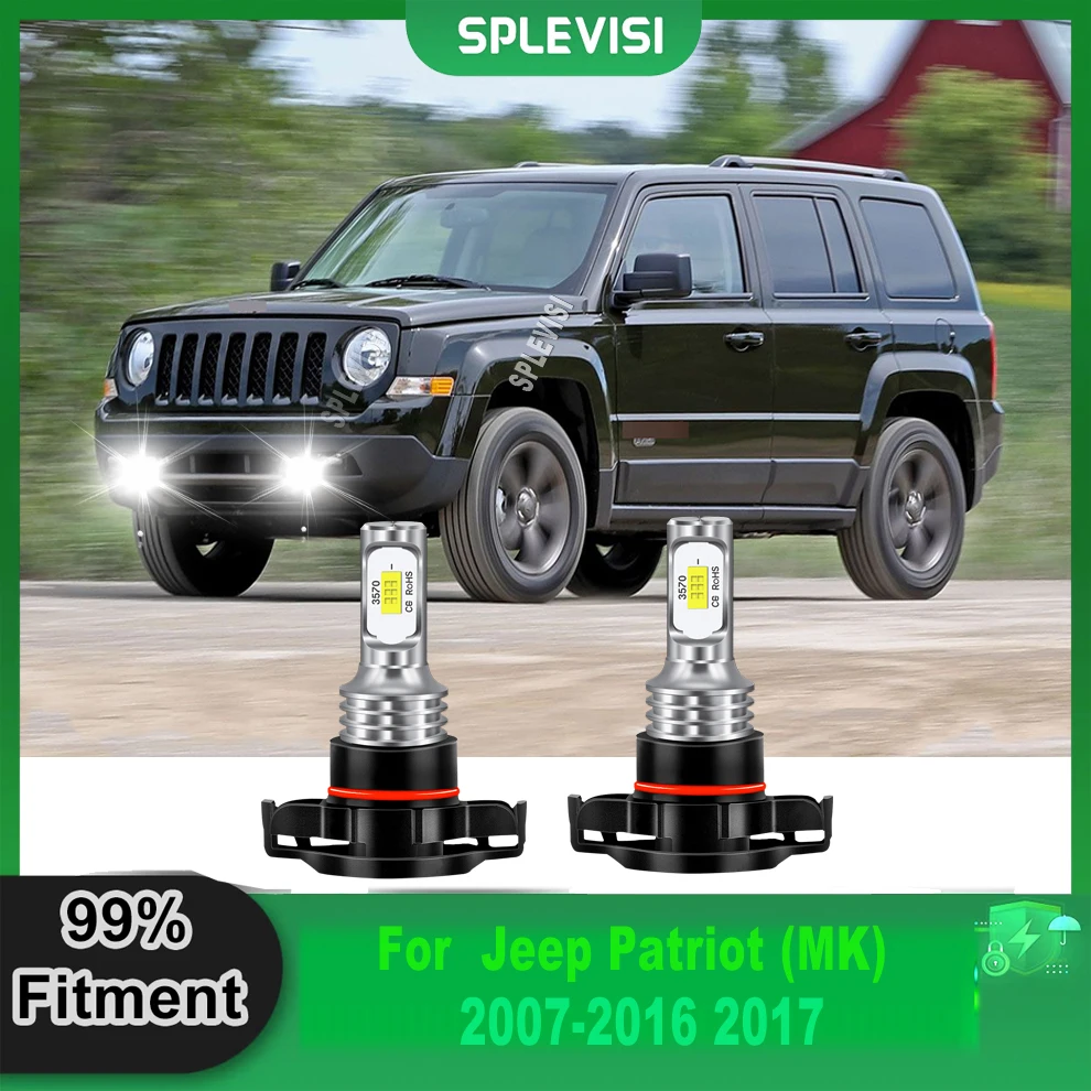 

12v Car LED Fog Light Foglight Bulb H16 5202 6000k White For Jeep Patriot (MK) 2007 2008 2009 2010 2011 2012 2013 2014 2015-2017