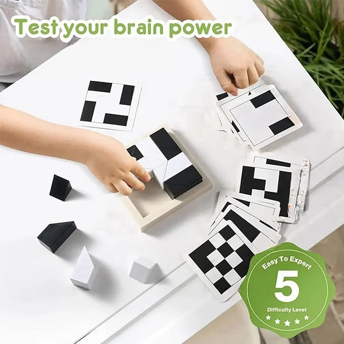 Block Puzzle Plastic Cube Storage Tray Plastic Hidden Building Block 3D Brain Teaser Game Early Education Block Puzzles for Kids