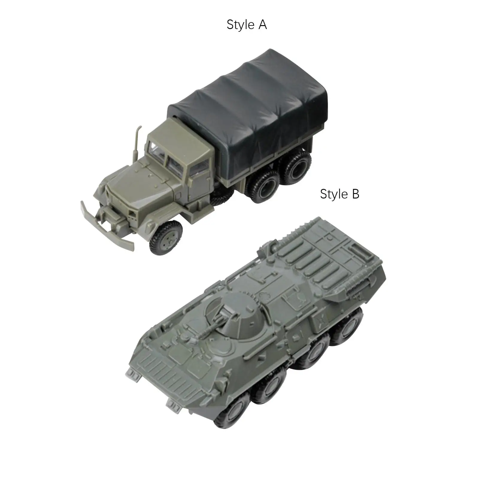 1/72 4D Assemble Truck Vehicle Model Toy, Micro Landscape Building Party Favors, Tabletop Decor Sand Table Scene