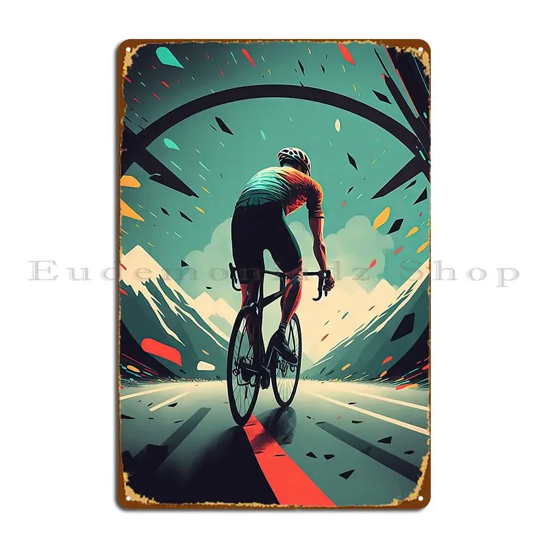 Cycling Art Print Motivational Quote For Bike Riders Stylish Home Decor Metal Plaque Mural Iron Garage Bar Tin Sign Poster