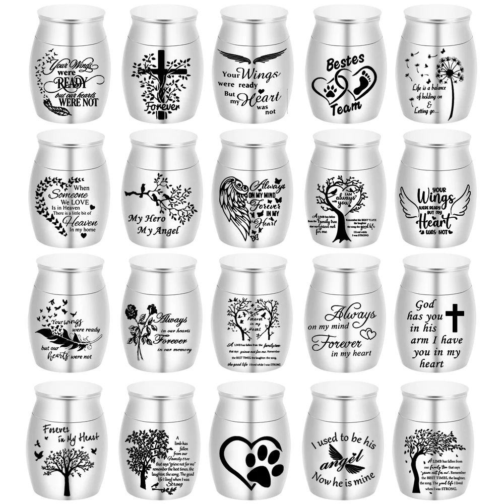 20 Styles Mini Urns for Ashes Keepsake Cremation Keepsake Urns for Human/Pet Ashes, Memorial Sharing Urns for Family & Loved One