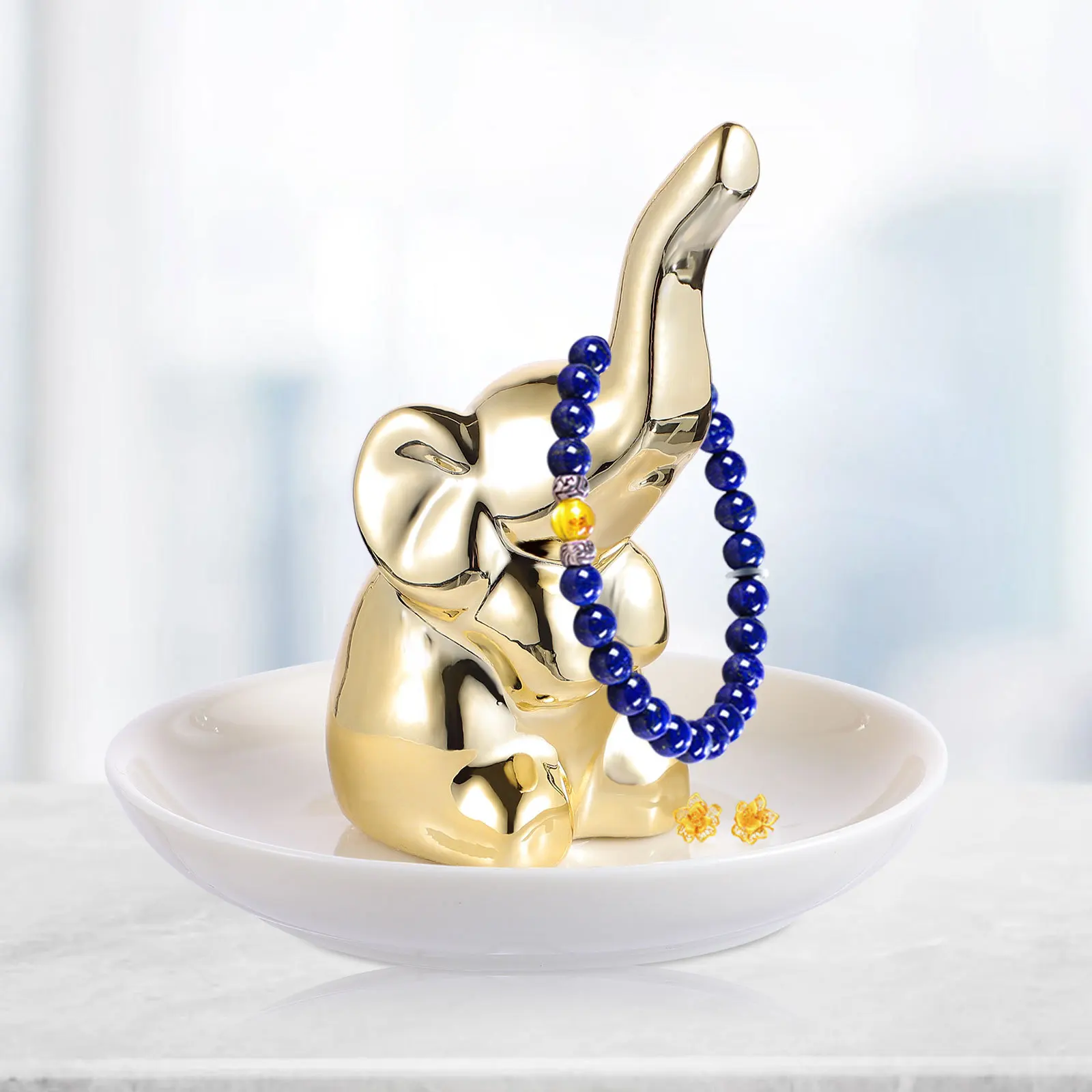 Animal Shaped Jewelry Dish Storage Tray Ceramic Decorative Plate Display Creative Space-saving