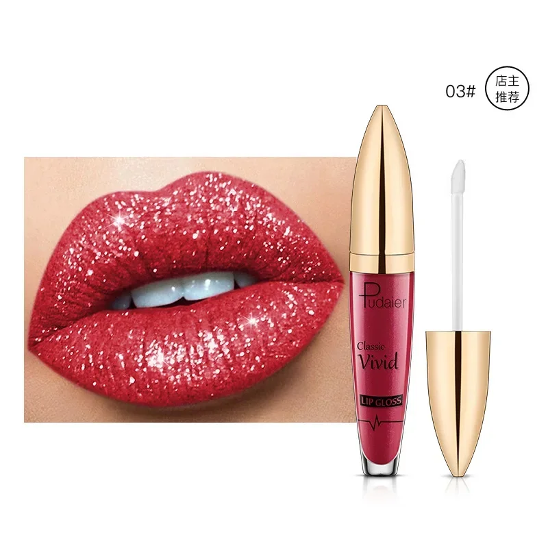 18 Kleuren Glanzende Lipgloss Voor Vrouwen Langdurige Matte Glitter Vloeibare Lippenstift Diamant Glanzende Lipgloss Waterdichte Lip Make-Up