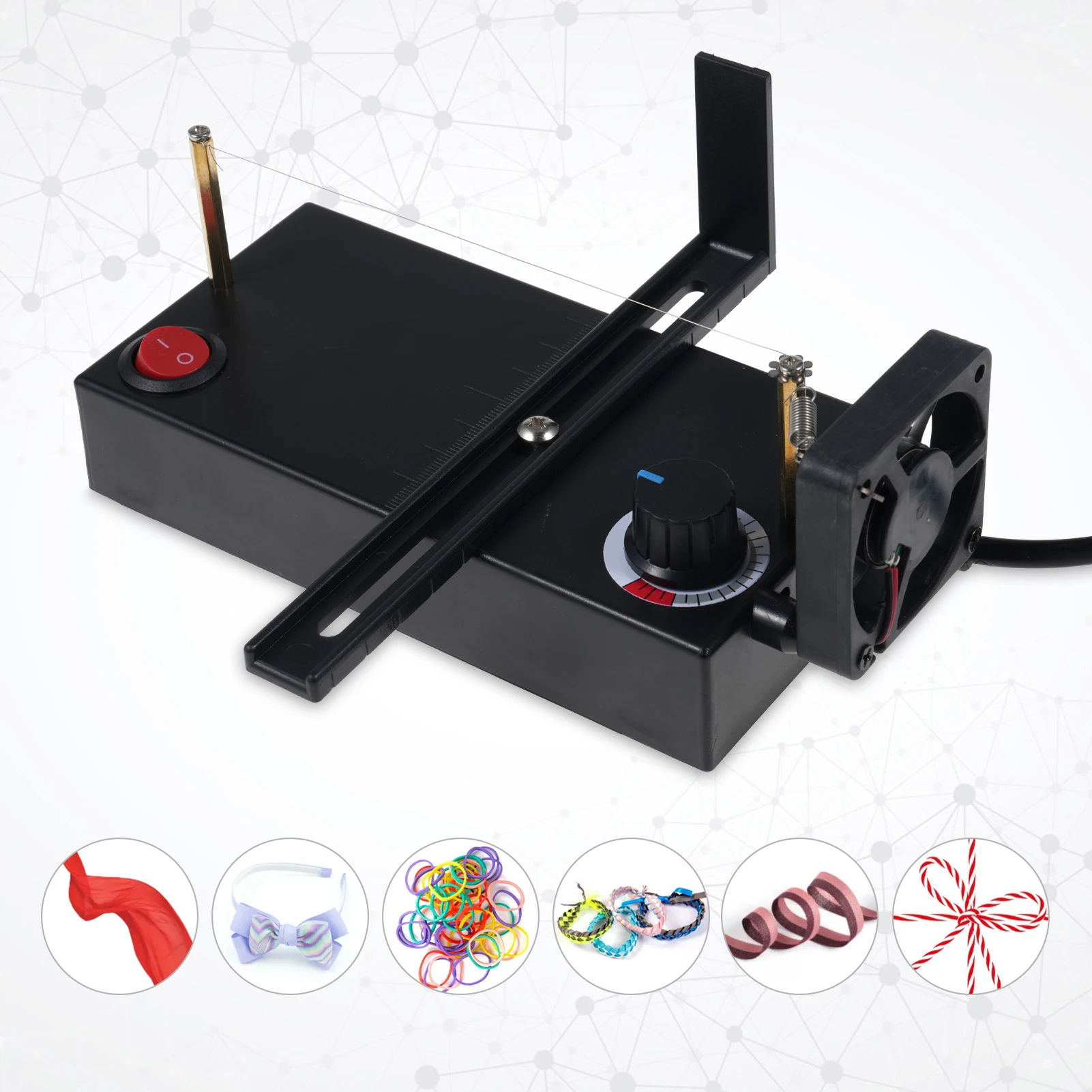 

Manual Ribbon Cutter Hot Cutting Machine Manual Cut Tool Temperature Adjustable for DIY Cutting Lace Braid Ribbon Nylon Band