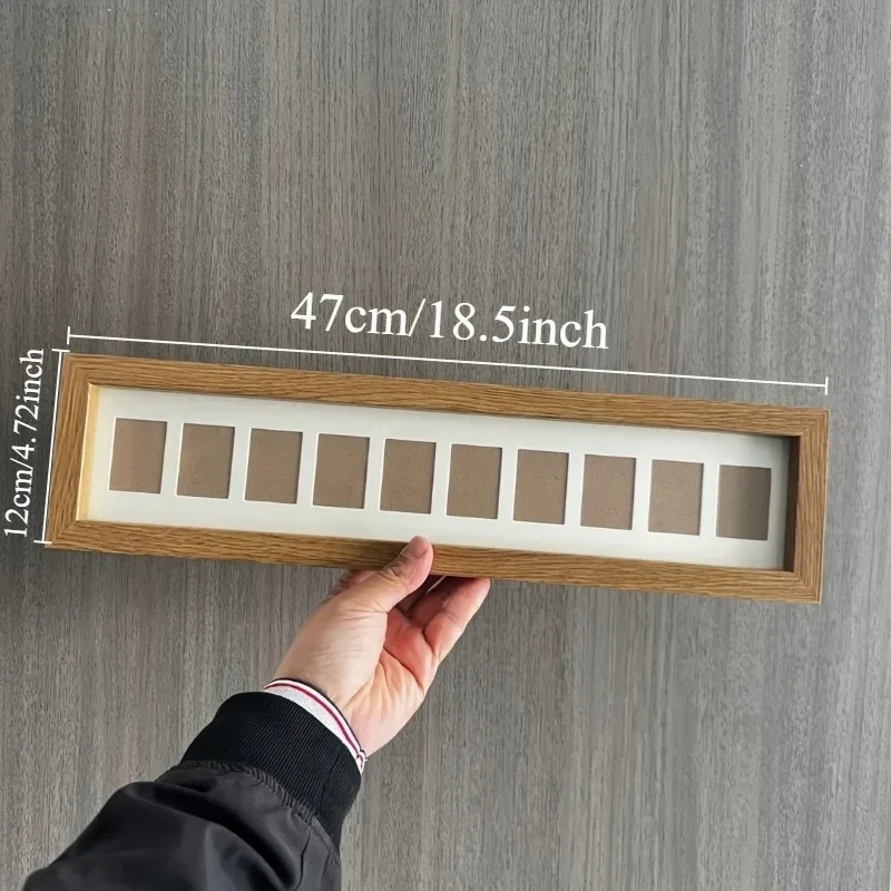 2 Pack Multi-Hole Wooden Picture Frame Featuring 6/10 Openings for Wedding Photos and Documents Display Home Office Decorations