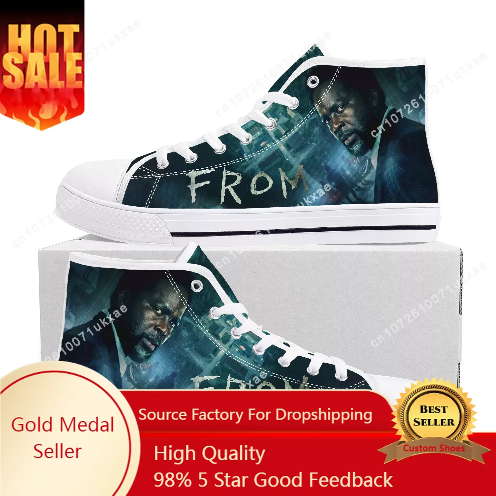 

FROM TV series horror High Top Sneakers Mens Womens Teenager Canvas High Quality Sneaker Casual Custom Made Shoes Customize Shoe