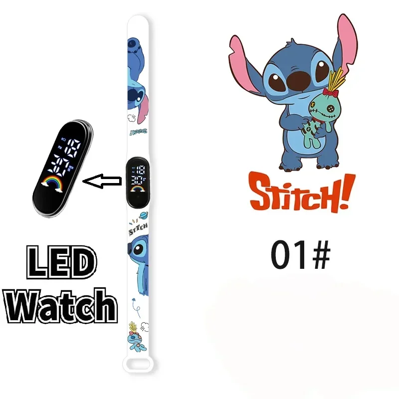 Stitch Children Watches Girls Waterproof Sport Touch Screen Watch for Women Waterproof Digital Clock Bracelet Gifts