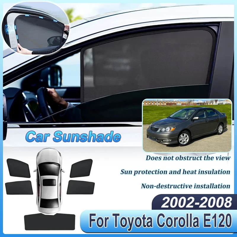 

Магнитные солнцезащитные козырьки для Toyota Corolla E120 (2002-2008), комплект для кузова, защитные накладки на передние боковые окна, автозапчасти для обеспечения конфиденциальности