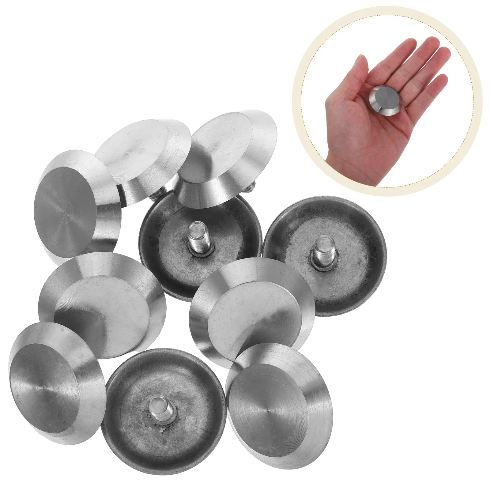 

10pcs Blind Road Nail Tactile Indicators 304 Stainless Steel Non Slip Markers for Sidewalk Subway Airport Safety Wide