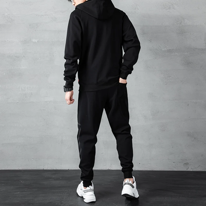 Fashion Tracksuit Set Men 2023 New Clothing Set Mens Sweat Suits 2 Pieces Baseball Jacket + Sweatpants Male Hip Hop Jogger Set