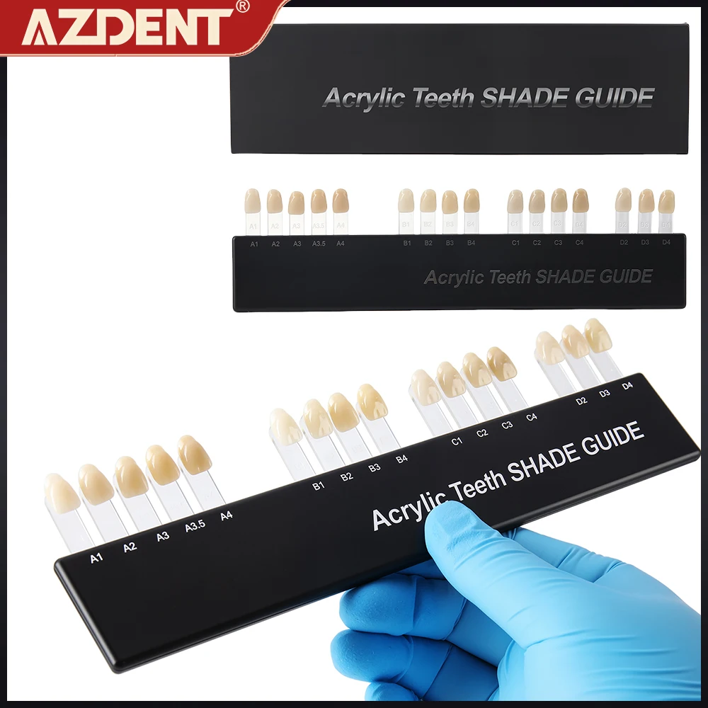 

AZDENT Стоматологическая направляющая для оттенка зубов, фарфор, 16 цветов, компаратор зубов, уход за зубами и отбеливание зубов, стоматологические материалы