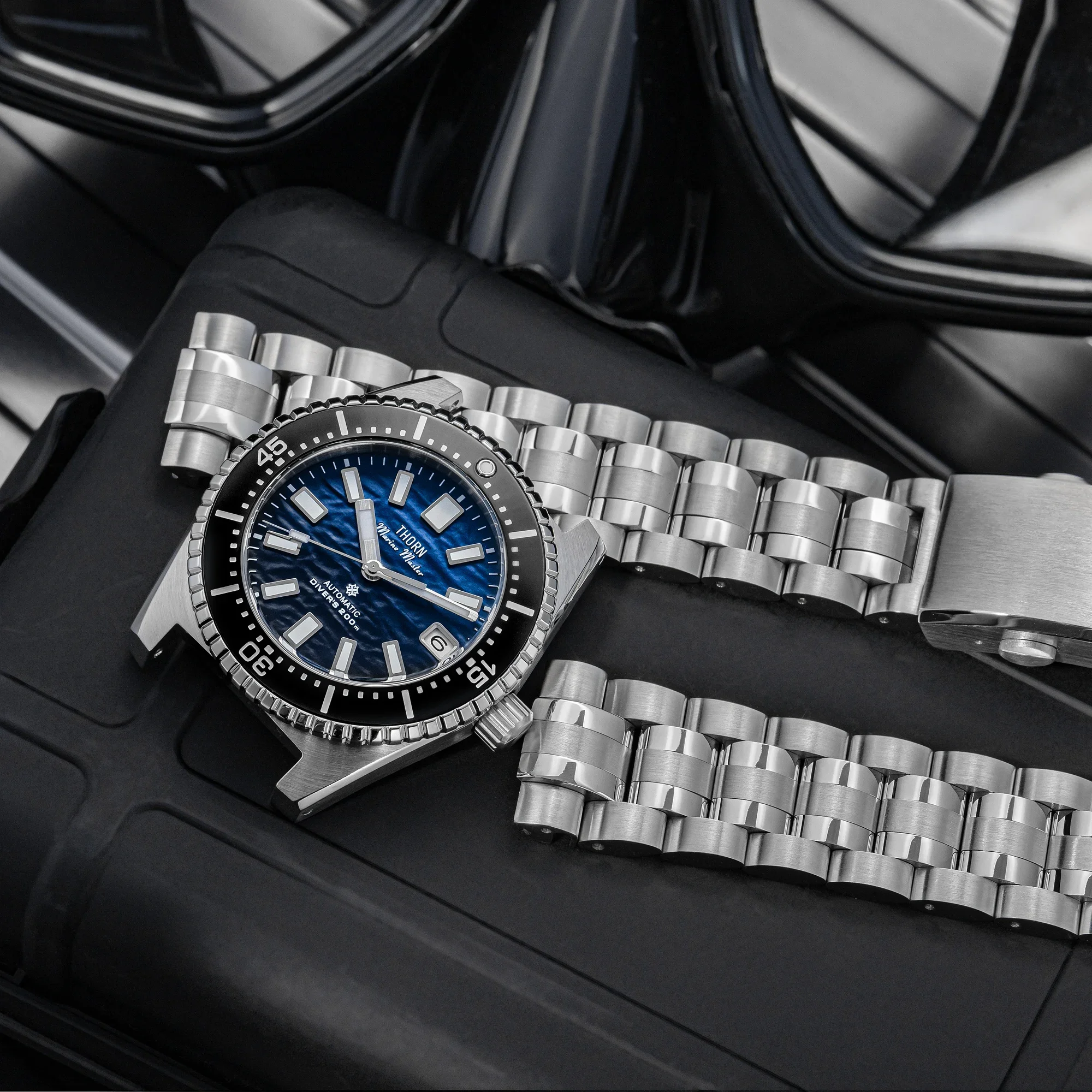[SHY-042]THORN Vollautomatische Mechanische NH35A Uhr mit 316L Stahlgehäuse, Herren-Taucheruhr mit Leuchtziffern, Geschenkidee – Detail 4