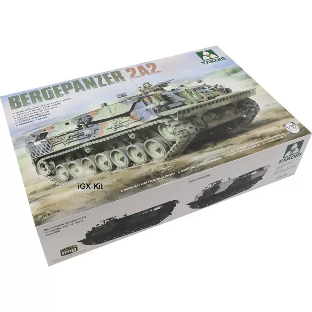 TAKOM 2135 1:35 Scale Bergepanzer 2A2 Armored Maintenance Vehicle Hobby Craft Plastic Assembly Model Building Kit