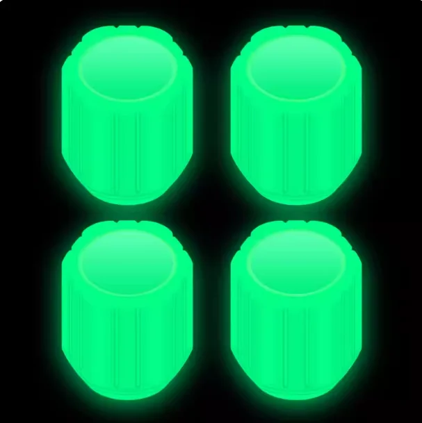 Glow-in-the-Dark Tire Valve Stem Caps for Geely Vision Emgrand Binrui Binyue Coolray Boyue FX11 Atlas Xingrui Preface 4 pcs/set view 6