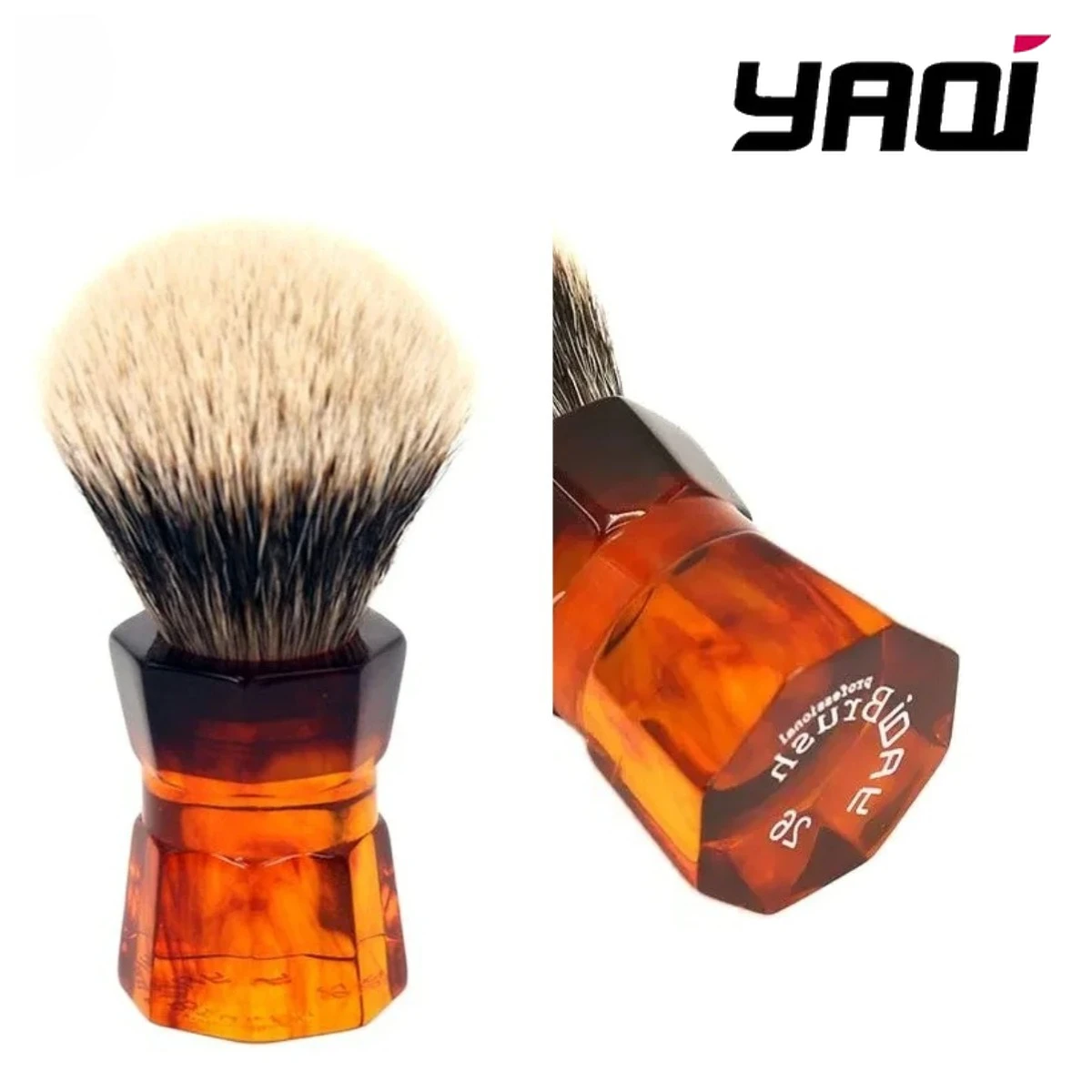 moka-express-2-バンドアナグマの毛メンズひげシェービングブラシウェットシェービングブラシ-yaqi-26-ミリメートル