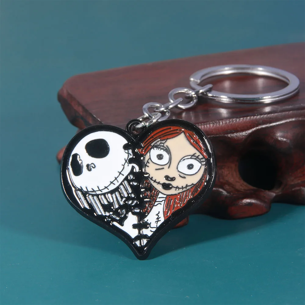 Horror Halloween Muppet Skull Pendant Keychain Ghost Girls Keyring Love Heart Keychains for Women Men Jewelry Accessory Gifts