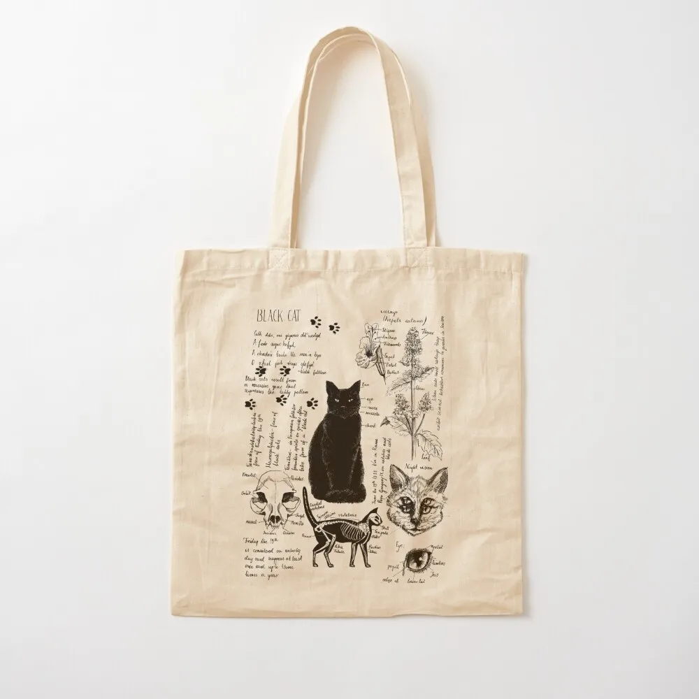 

Anatomy of black cat Tote Bag shopper bags for women canvas tote bag Canvas Tote Bag