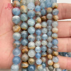 Natural Blue Argentina Calcite Beads Loose DIY Beads For Jewelry Making Bracelet Necklace Accessory 7inch/15inch Wholesale