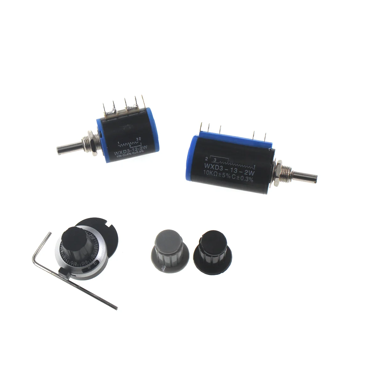 WXD3-13-2W 10K WXD3-12 100R 220R 470R 680 Ohm 10K 2W Wirewound Multi-Turn Potentiometer 10 Laps 1K 2.2K 4.7K 5.6K 6.8K 47K 100K