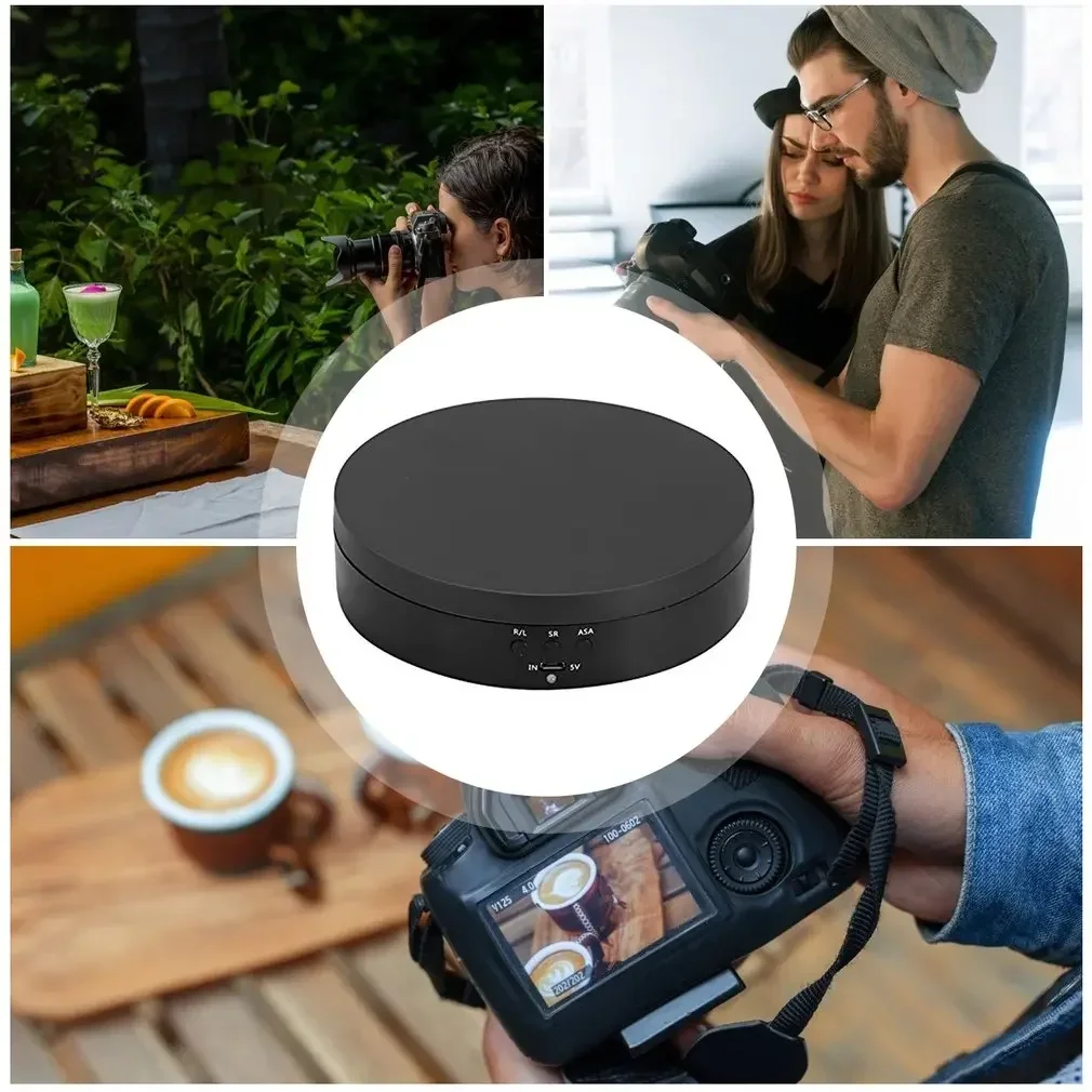 3 سرعات الكهربائية الدورية عرض موقف 360 درجة مجوهرات الدوار قاعدة دوارة طاولة دوارة للتصوير الفوتوغرافي تبادل لاطلاق النار الفيديو الدعامة