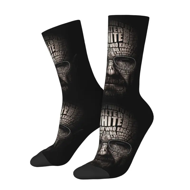 Fashion Mens Breaking Bad Walter White Dress Socks Unisex Comfortable Warm 3D Print Heisenberg Crew Socks