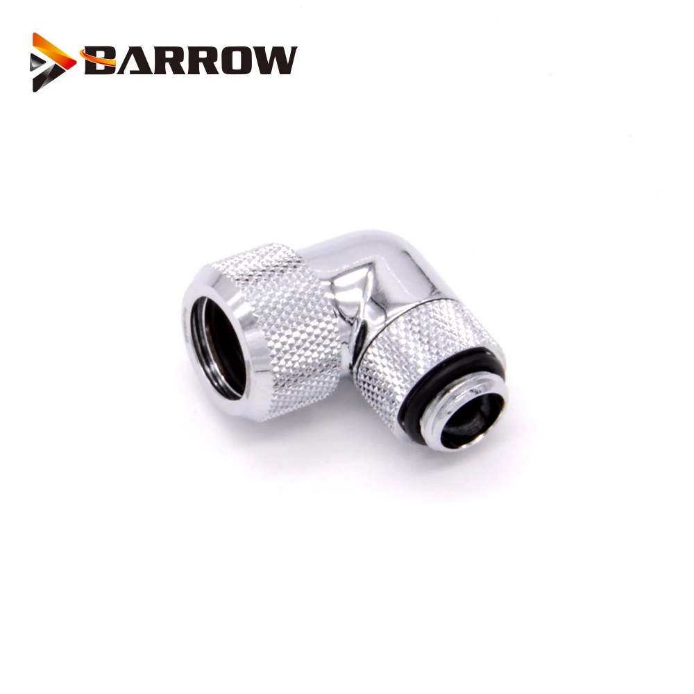 BARROW 90 Degree OD12mm/OD14mm/OD16mm Hard Tube Rotary Fitting Hand Compression Fitting G1/4'' Pipe use for Hard/Rigidity Tube