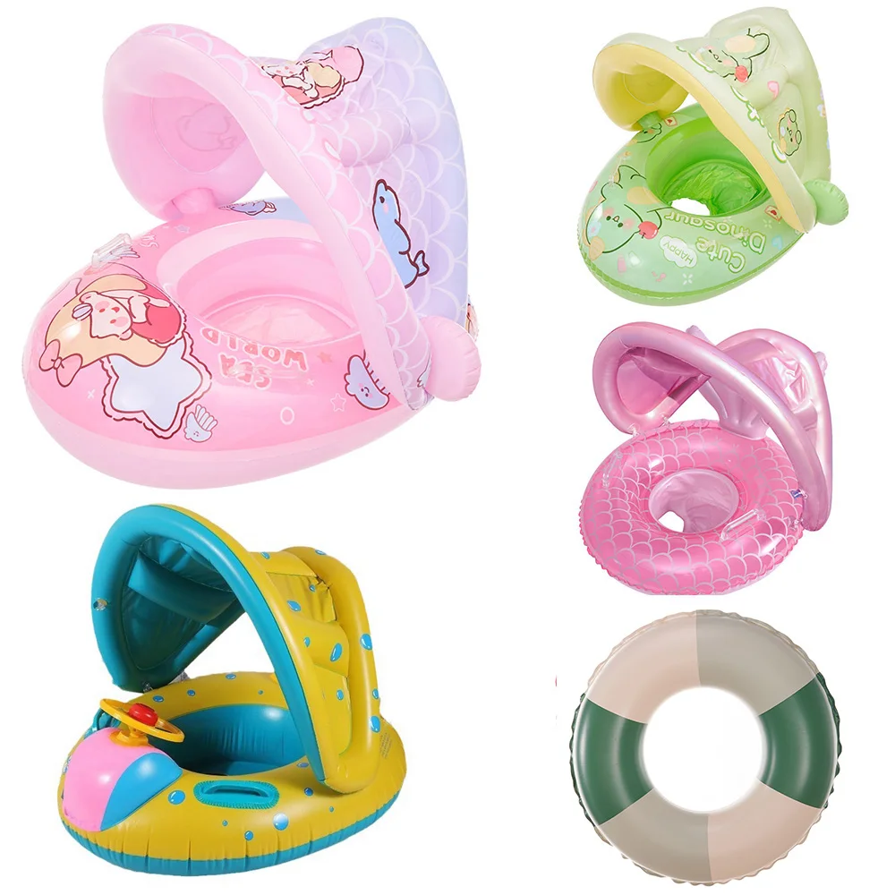 ROOXIN Baby Swimming Ring Inflatable Toys Water Play Swim Ring Tube for Kid Swimming Seat Swim Circle Seat Pool Float Party