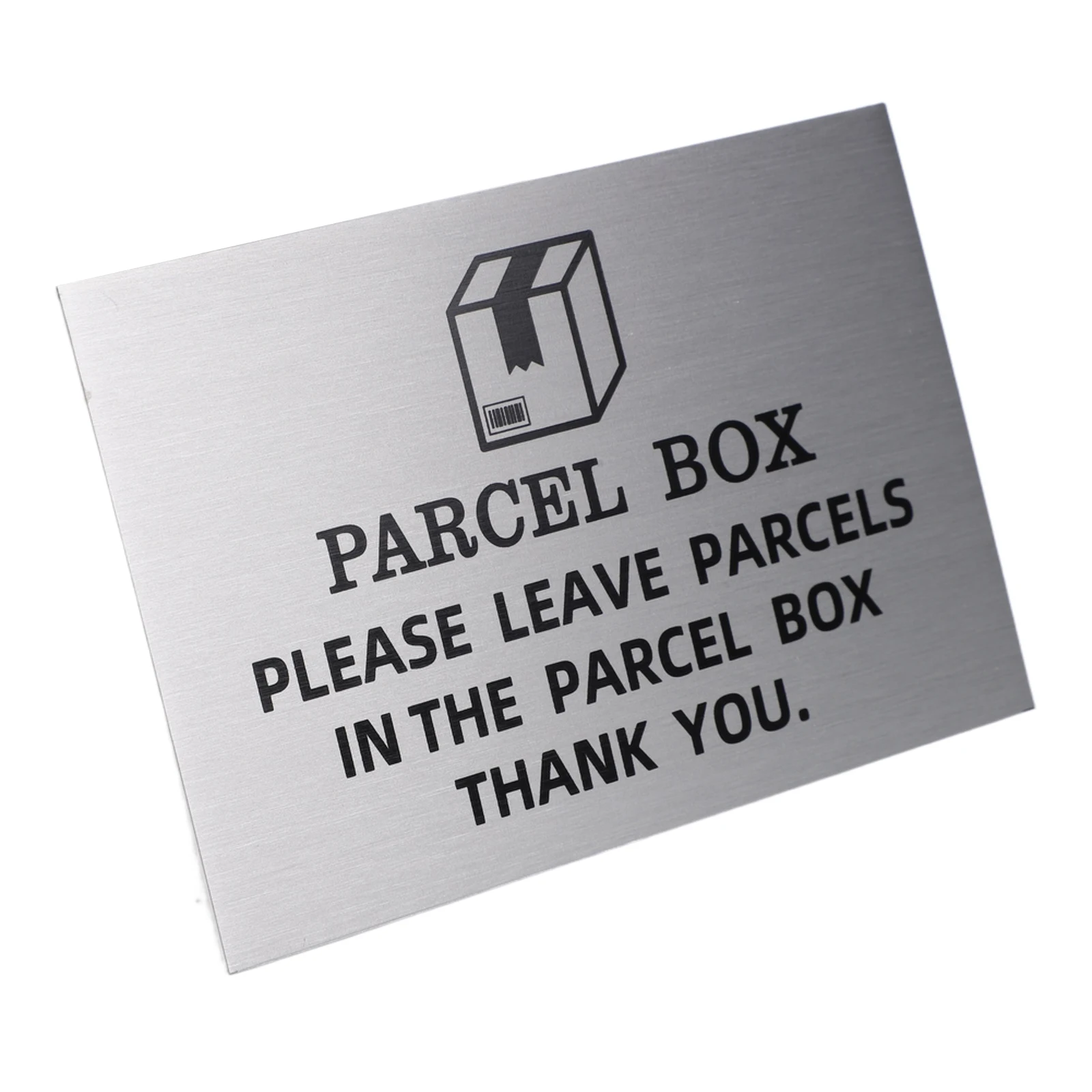 Mail Collection Reminder Aluminum Parcel Box Sign Delivery Notice Tag Aluminum Metal Sign Brushed Aluminum Material