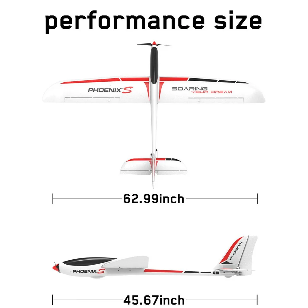 VolantexRC PhoenixS 742-7 4 قنوات 1600 مم Wingspan EPO RC طائرة مع مجموعة جسم الطائرة البلاستيكية ABS المتوافقة/PNP