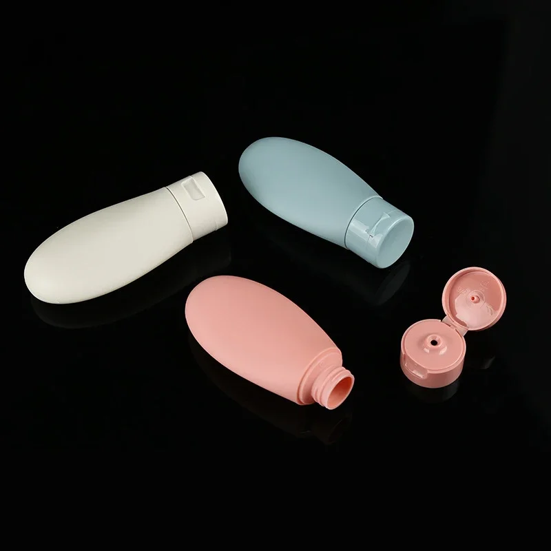 3pcs/lot 60ml Empty Travel Bottle Liquid Container Silicone Refillable Packing Lotion Points Shampoo Container Cream Trip Bottle