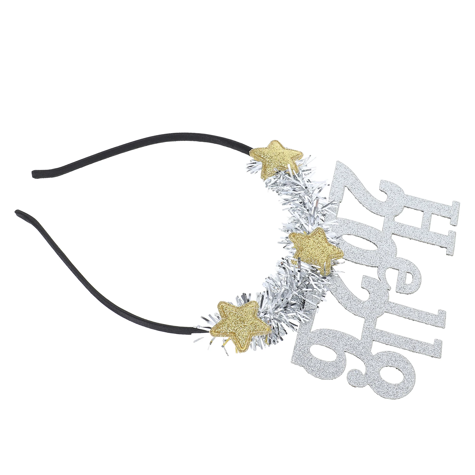 مرحبا 2026 السنة الجديدة أغطية الرأس بريق بهرج عقال حفلة صور الدعامة ناي اكسسوارات السنة الجديدة إكسسوارات الشعر #1