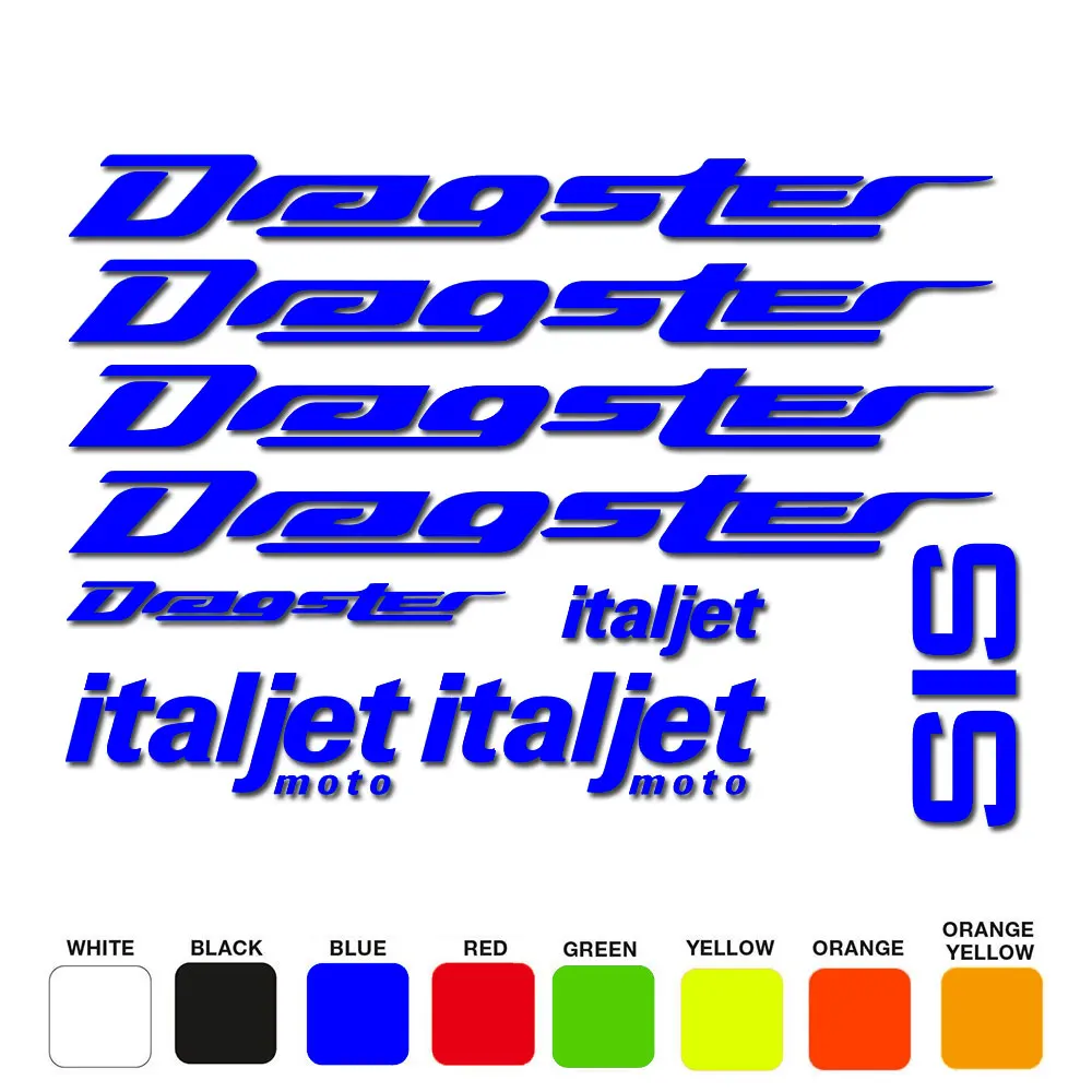 Italjet dragster 50 70 125 172 180デカール/ステッカー用-すべての色が利用可能