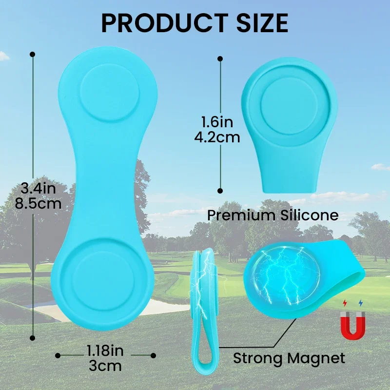 Golf Hat Clip Silicone Magnetic Markers Holder 6 Pack Set Mark Pattern Magnet Value Funny Gift Set