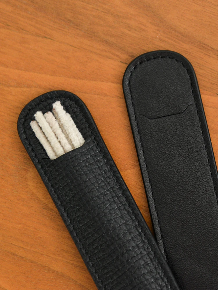 

One Leather One Leather, First Layer Cowhide Black Strip Bag, Professional Strip Storage Bag, Pipe Cleaning Bag
