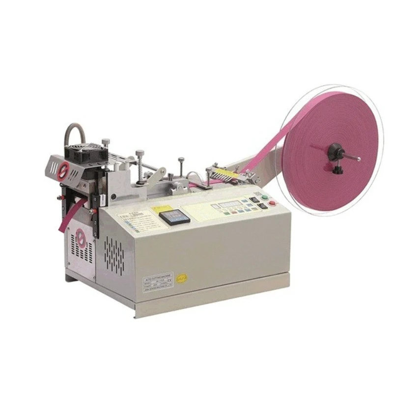 Automatic tape cutting machine Hot and cold strip cutting machine, webbing elastic belt Magic strip label cutting machine