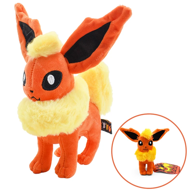 Anime Pokemon Flareon Plush Toy Flareon Cotton Stuffed Dolls Kawaii Cartoon Peluches Collection Gift