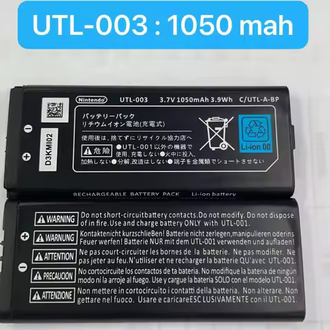 UTL-003 Replacement Battery 3.7V 1050mAh Li-on Battery for Nintendo Ndsi XL Controller Game Utl003 Console Rechargeable Battery