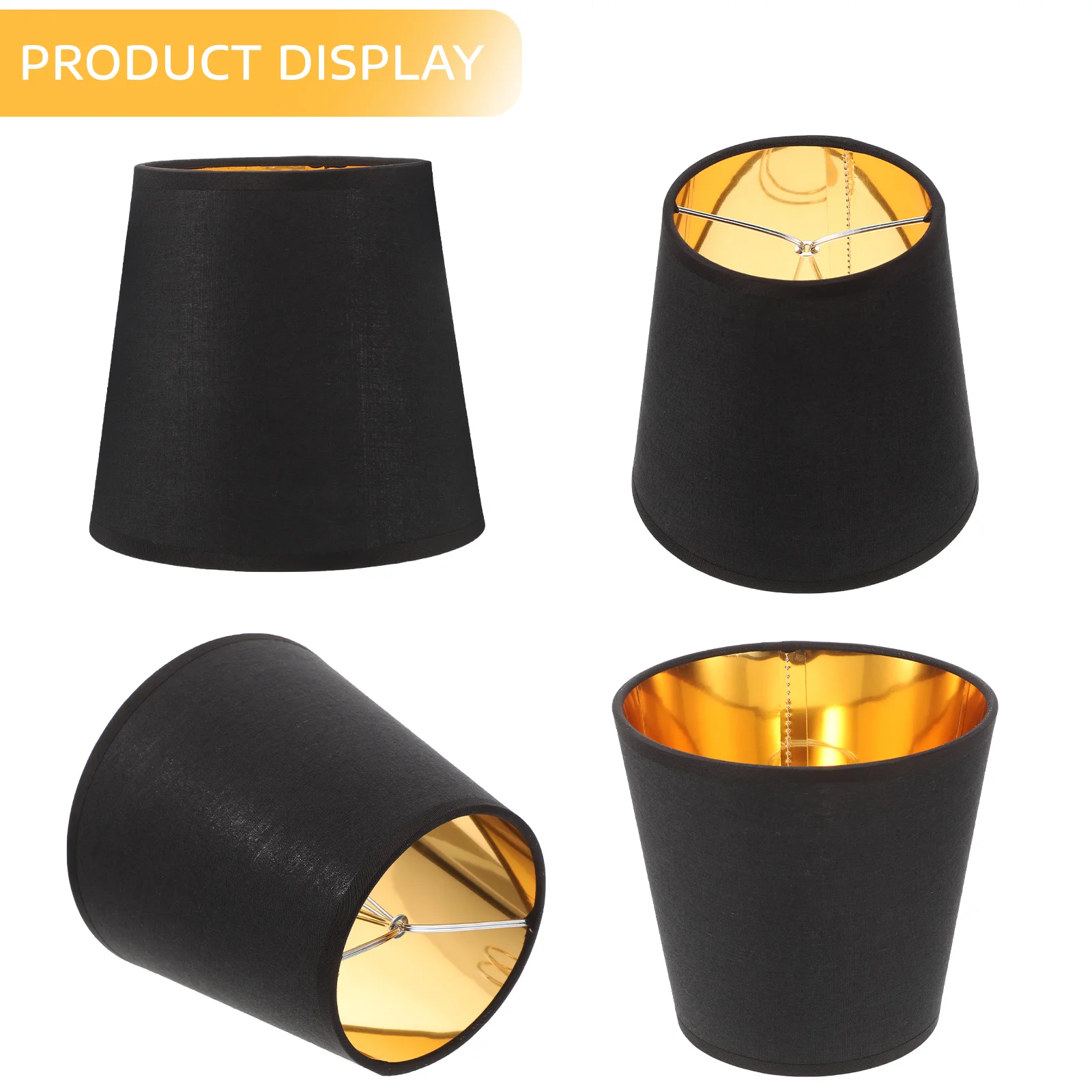 

Black Fabric Lampshade Clip Bulb Table Replacement Small Plain Cloth Shades Bedroom Decor Lamp Lighting Accessories