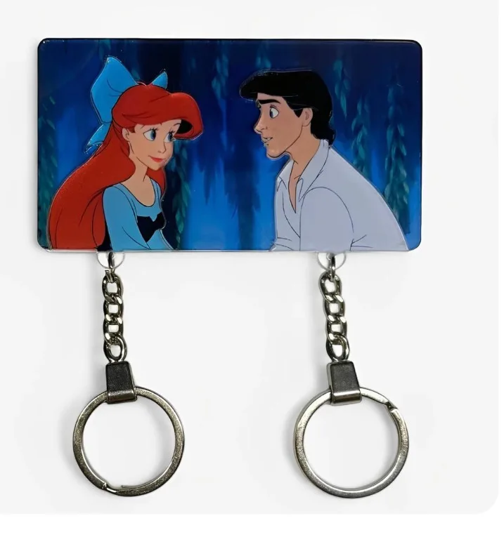 Autocollant de réfrigérateur de porte-clés de la série Disney, pendentif de couple créatif personnalisé, cadeaux exquis, mur de cintre, nouveau