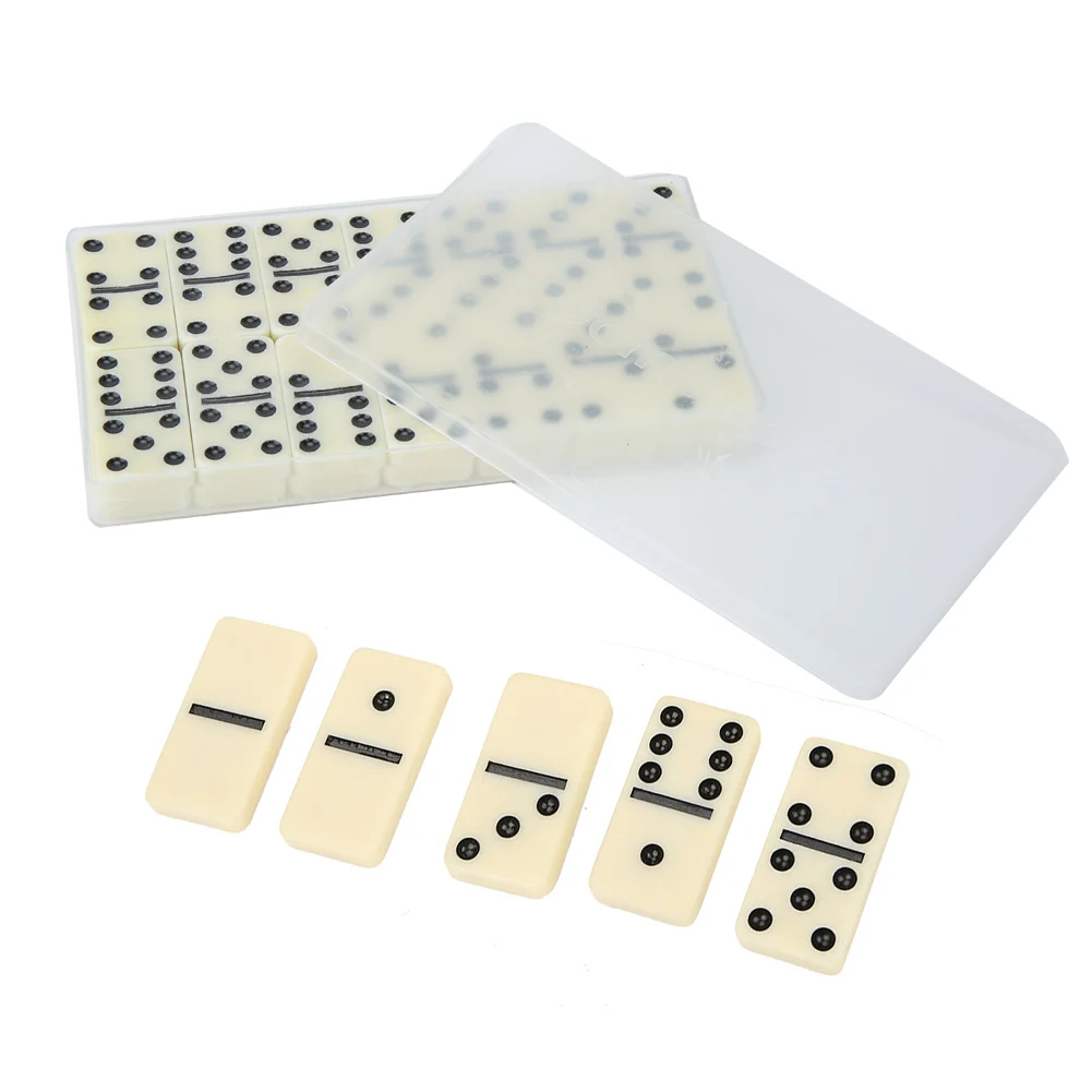 28Pcs/Set Wooden Domino Board Games Travel Funny Table Game Domino Toys Kid Children Educational Toys For Children Gifts