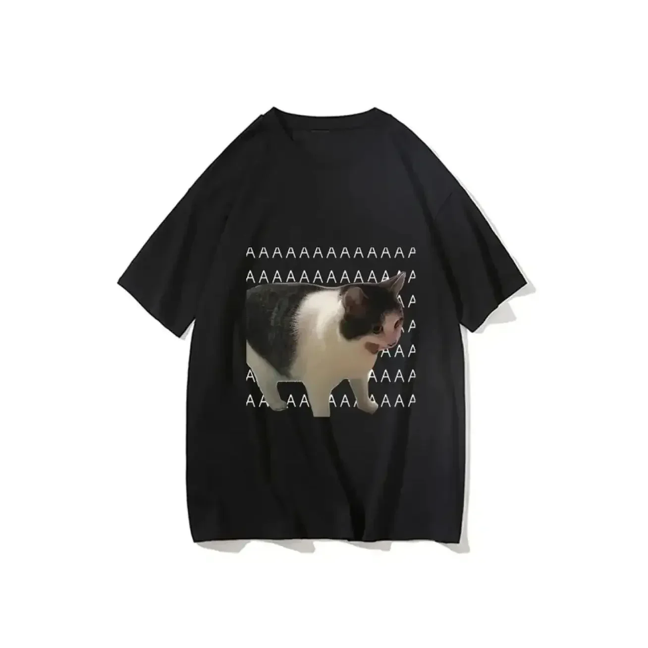 

Забавная повседневная футболка с принтом «Meme Sad Crying Cat» для женщин и мужчин, летняя повседневная модная одежда в стиле Харадзюку