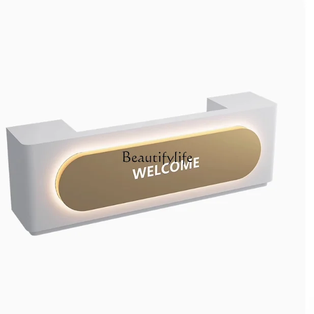 

Light Luxury Stainless Steel Bar Beauty Salon Front Counter