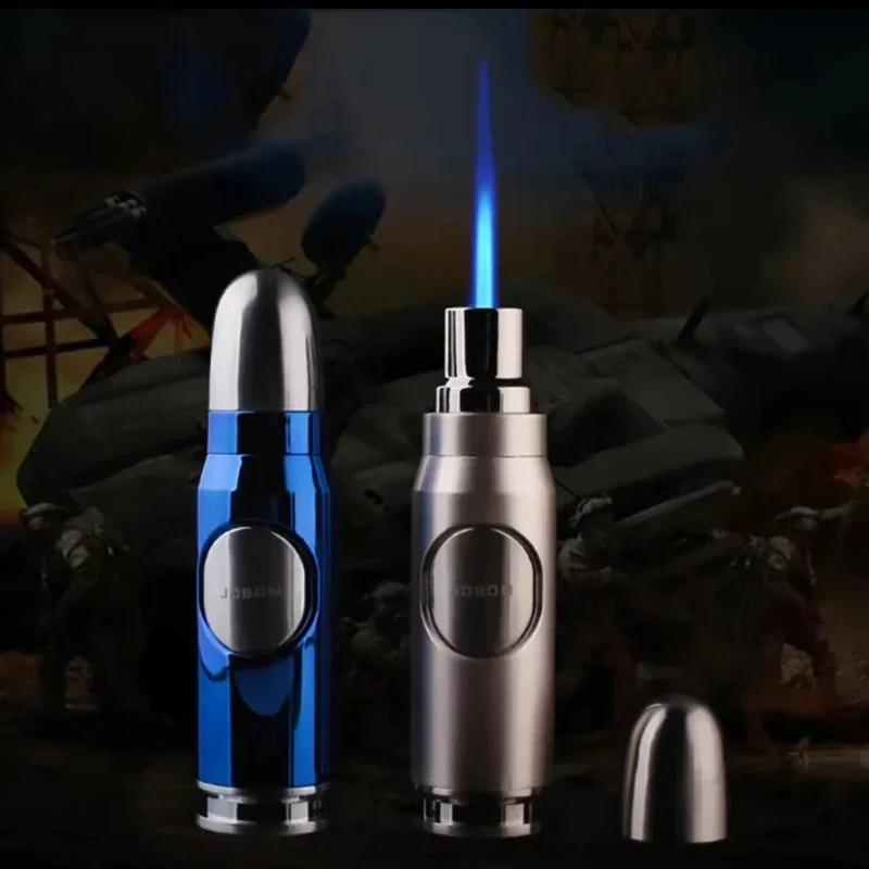 Bullet Shaped Cigar Lighter Jet Multifunctional Metal Windproof Torch Refillable Butane Gas Lighter