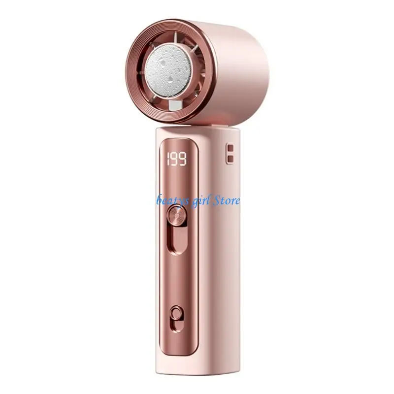 

C7AB Fast Speed USB Charging Handheld Fan With Ice Cold Breezing And 199 Wind Foldable Fan For Comfortable Neck Wearing
