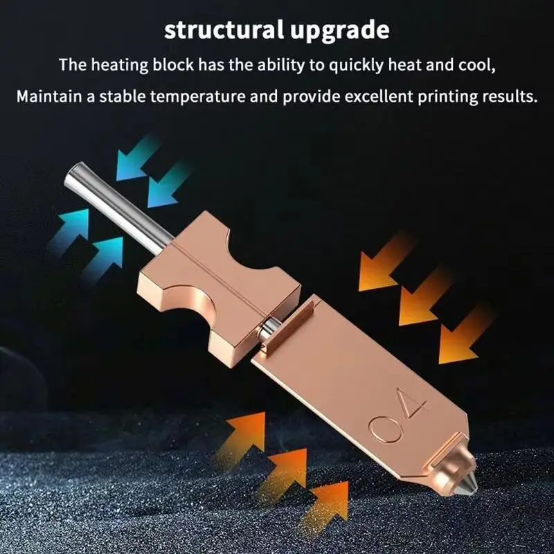 1pcs Hardened Steel Nozzle Assembly, High-Temp Quick-Change Hotend for AD5X 3D Printer, Wear-Resistant Upgrade, Fast Release