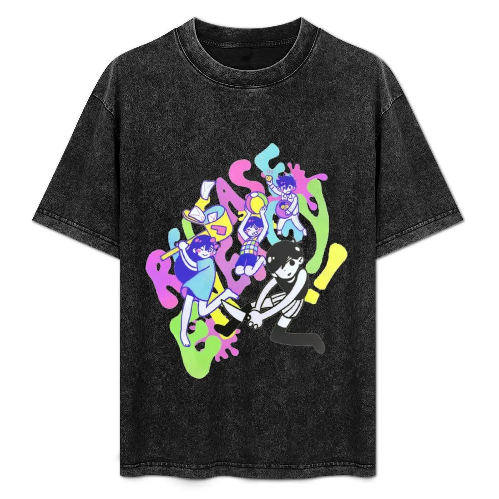 

omori omocat T-Shirt graphic shirts plain men t shirts