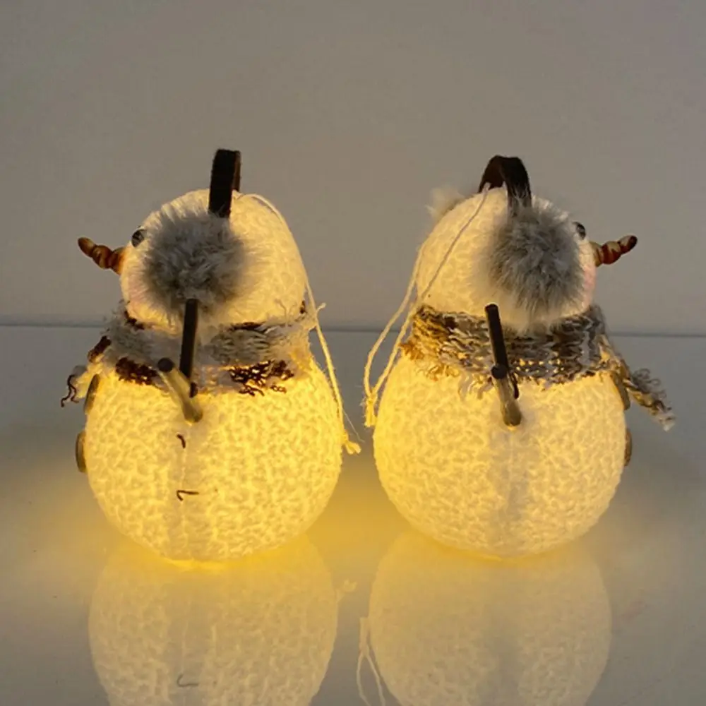 منقوشة شريط وشاح ثلج الأيائل متوهجة متوهجة مضيئة عيد الميلاد ثلج مع أضواء سانتا كلوز مضيئة ثلج مصباح